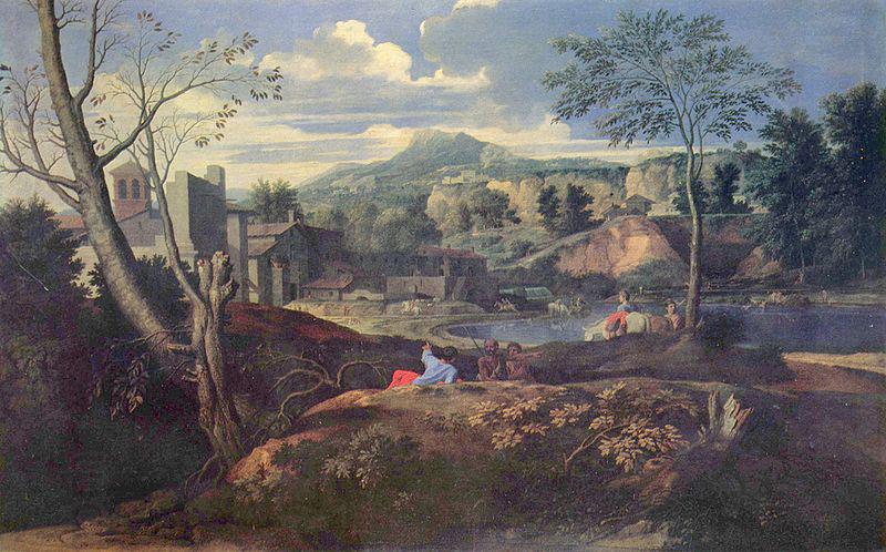 Nicolas Poussin Ideale Landschaft China oil painting art
